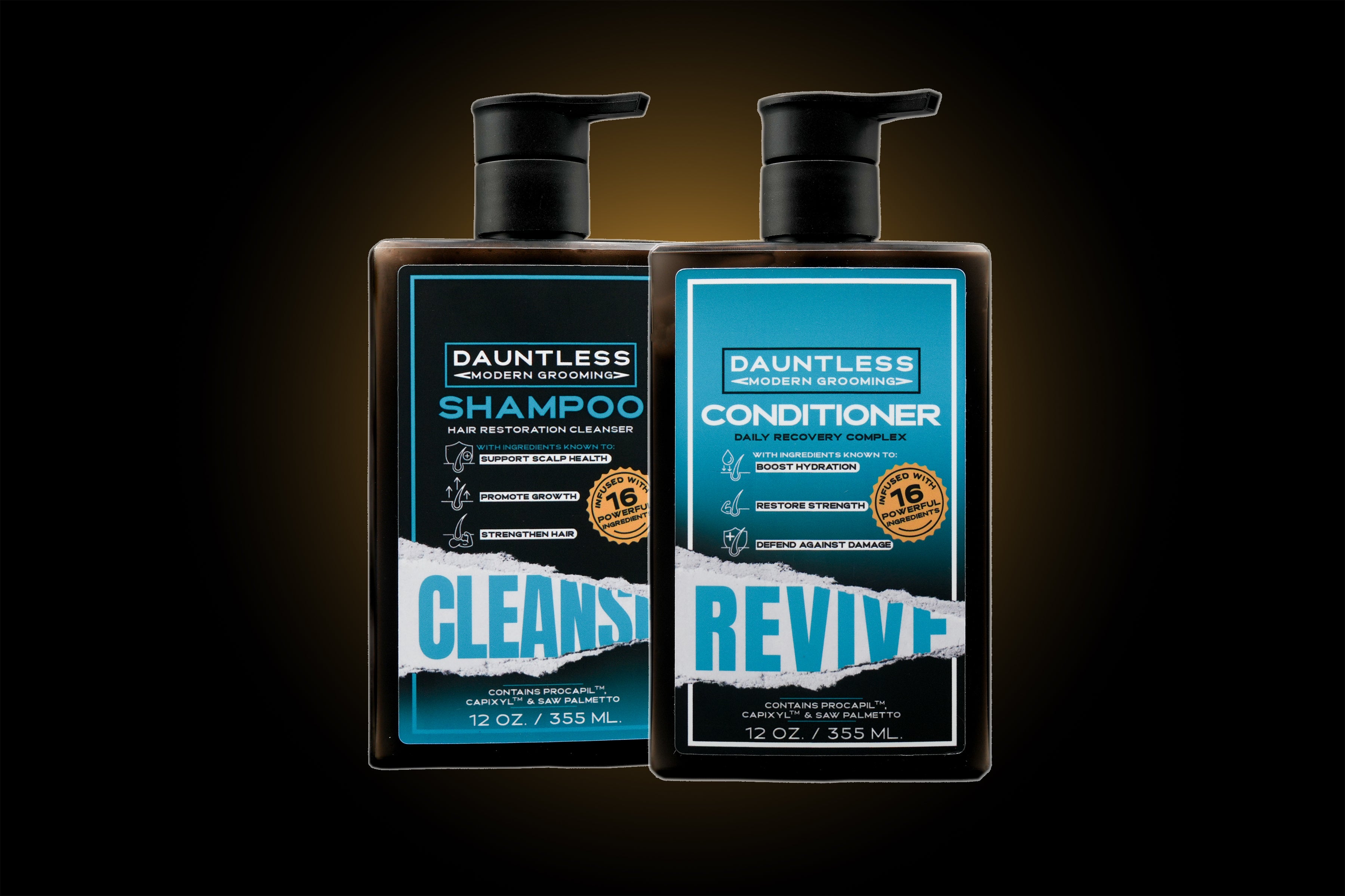 Dauntless Cleanser Duo – Hair Restoration Cleanser + Daily Recovery Complex